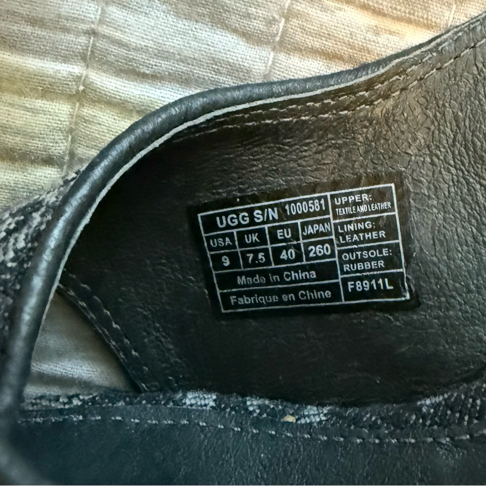 Ugg Black Patterned Slingback Heels - image 4